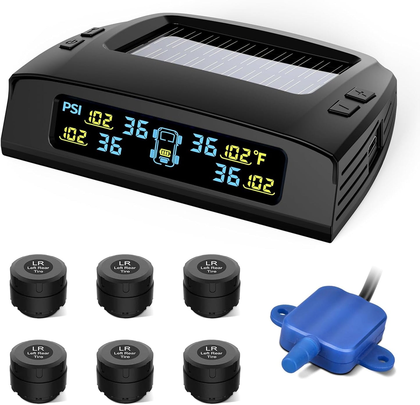Tymate M7-3 Tire Pressure Monitoring System with Color LCD Display Screen