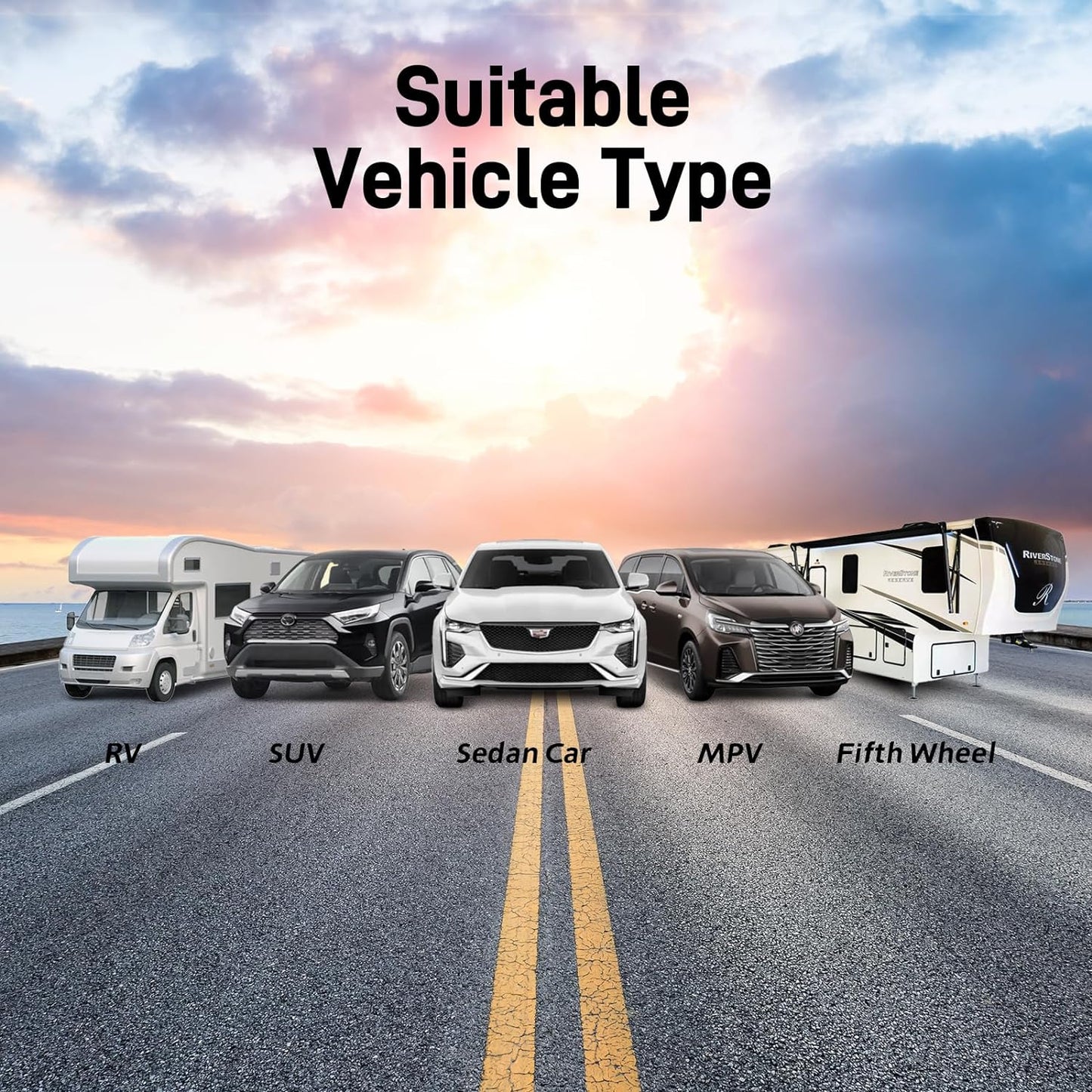 Tymate M7-3 Tire Pressure Monitoring System with Color LCD Display Screen