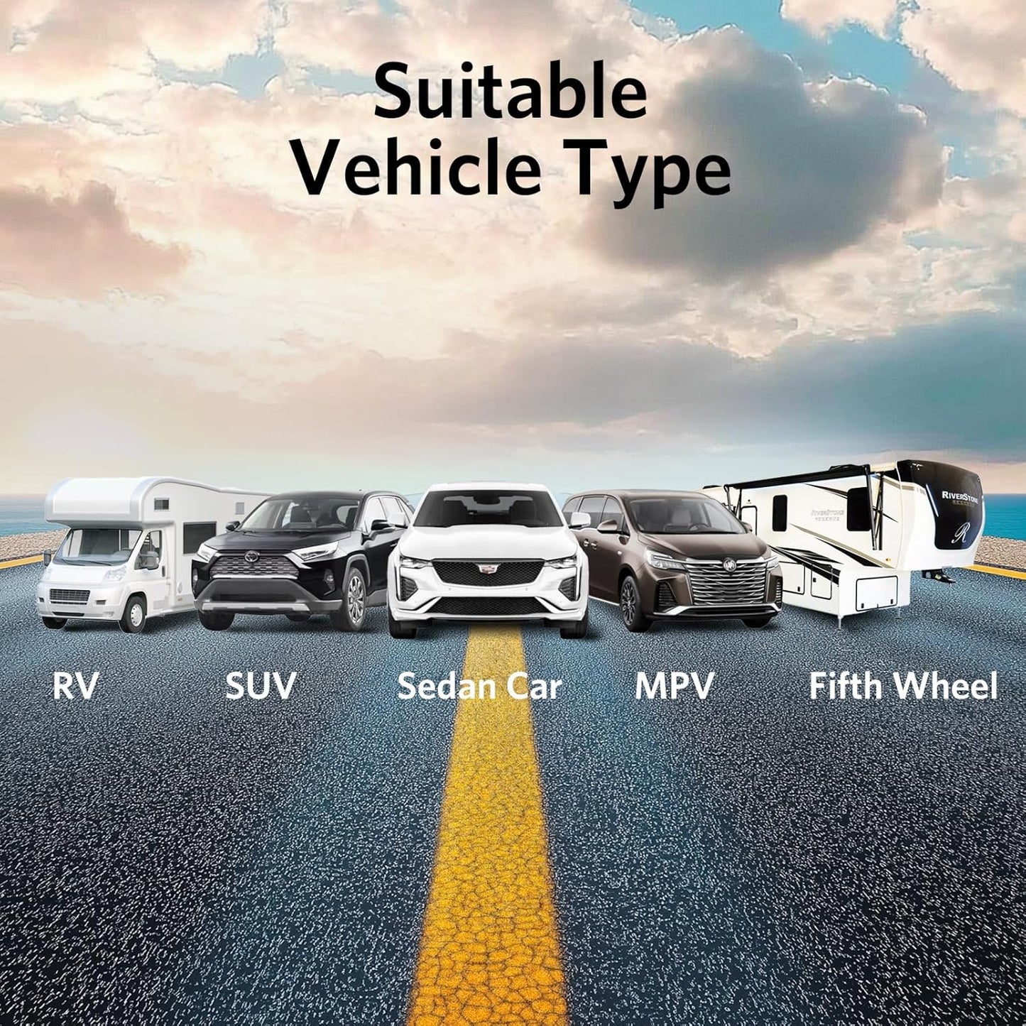 Tymate M12-3 Tire Pressure Monitoring System with Color Display Screen