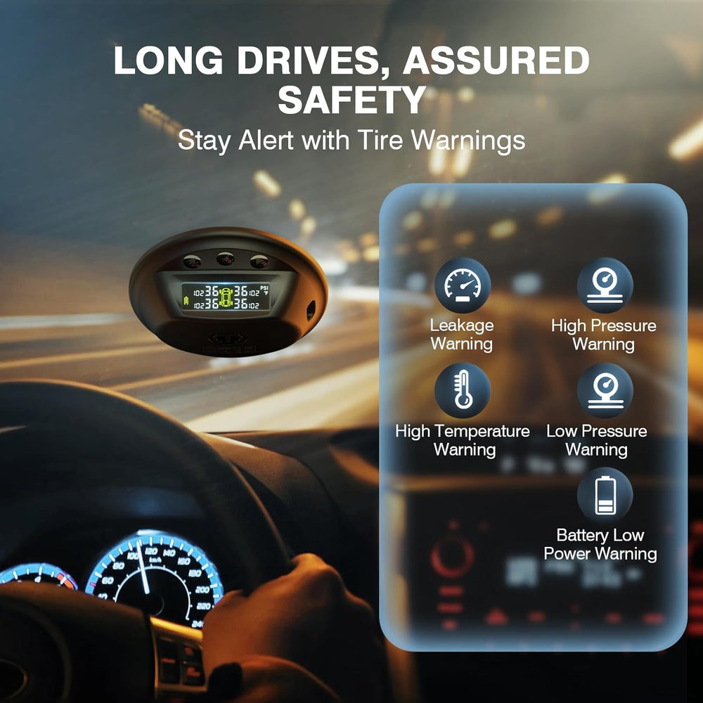 
                  
                    Tymate RV Tire Pressure Monitoring System, Colorful LCD Display, Wireless Tire Pressure Monitor with Solar Charge
                  
                