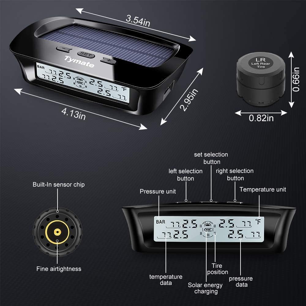 
                  
                    Tymate RV Tire Pressure Monitoring System M12-3 - Solar Charge
                  
                