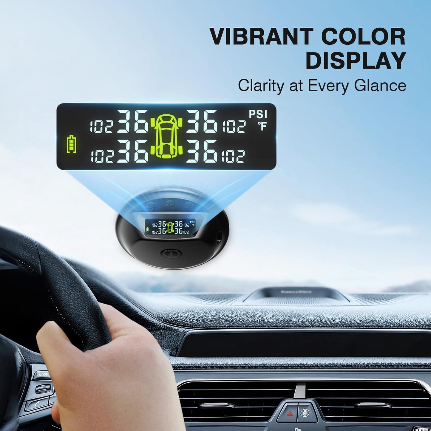 
                  
                    Tymate RV Tire Pressure Monitoring System, Colorful LCD Display, Wireless Tire Pressure Monitor with Solar Charge
                  
                